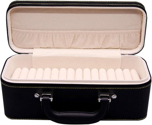 Yiju 15 Slots Bangle Box, Jade Bracelets Display Case Storage Case Jewelry Organizer PU Leather Bracelet Case for Retail Stores Dresser Engagement