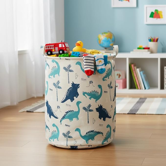 MAIZMZ Kids Hamper Storage Bins Organizer Toy Box Laundry Basket Large Canvas Collapsible Chest for Home/Dorm/Kitchen/Pet/Office/Closet/Shelf/Gift Baskets
