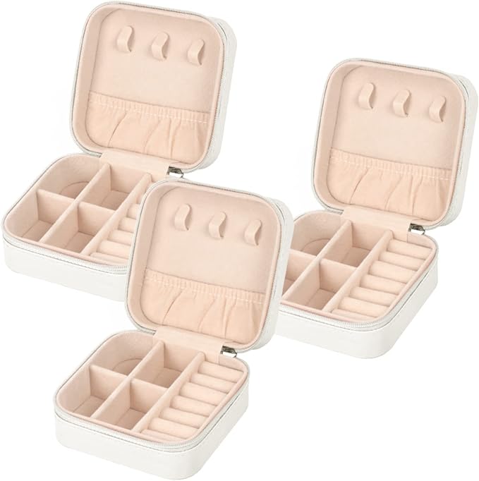 MFXIP Travel Jewelry Case Small Jewelry Box Jewelry Organizer Storage Case Portable PU Leather Mini Jewelry Travel Case for Girls Womens Earring, Necklace, Rings,Bracelets