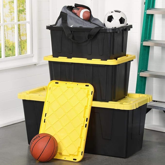 HDX 17 Gal. Storage Tough Tote in Black