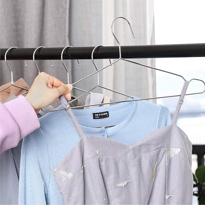 Clothes Hangers 30 Pack Coat Hangers Non Slip Wire Hanger Clothing Heavy Duty Seropy Metal Hangers Space Saving Ultra Thin of Stainless Steel Hanger