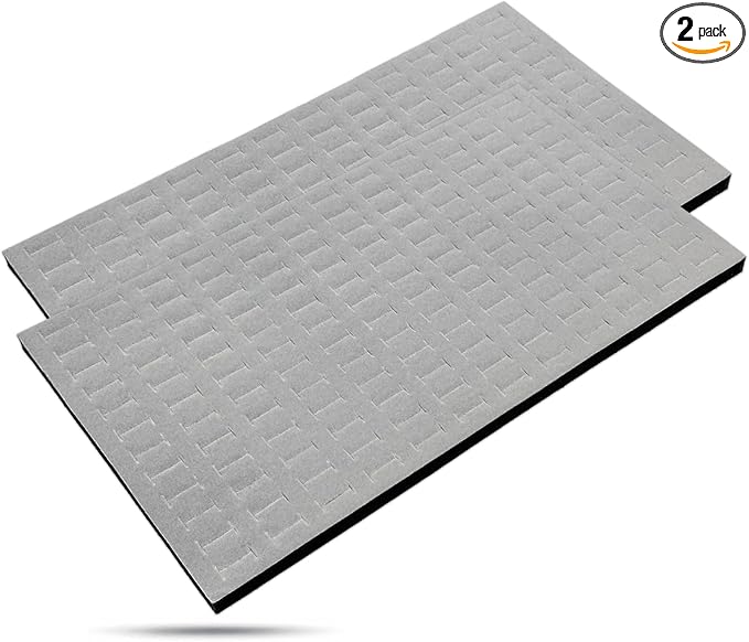 TheDisplayGuys For Your Modern Living 2-Pack 144-Ring Holders Velvet Foam Padding Jewelry Inserts - Tray/Case Liners - Retail Display, Storage (Gray) by The Display Guys