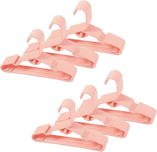 60pcs Pink Baby Nursery Closet Hangers,Non-Slip Laundry Infant Pant Hanger for Newborn Clothes,Stackable Hangers,Save Space Ultra-Thin Child Coat Hanger for Girl Boy Toddler Kids