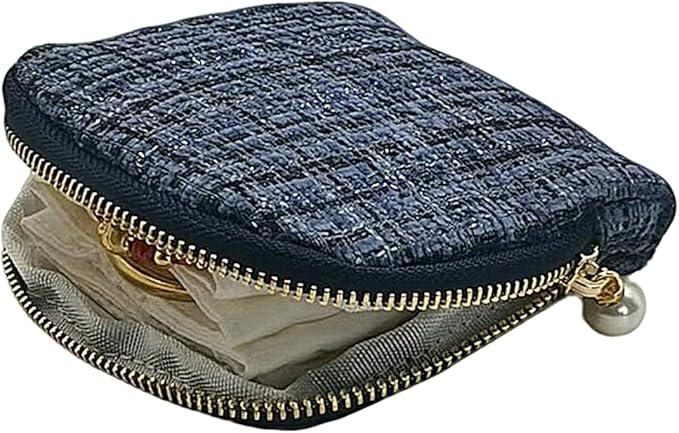 Small Travel Jewelry Case - Jewelry Travel Organizer Bag with Tassel Zipper for Bracelets, Necklaces, Bangles, Jewelry Organizer Storage Bag Gift for Women Girls - LJB002-Dark Blue