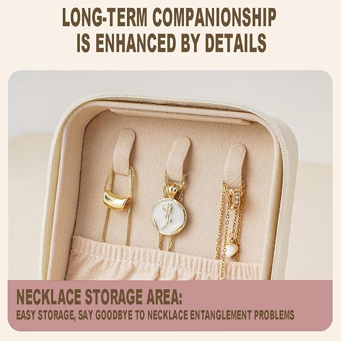 Compact And Secure Jewelry Boxes For Women Small Jewelris Box For Travel Portable Case With Lock Key Beautiful Jewelry Organizer And Storage Solution