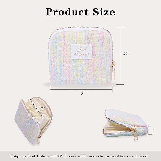 Stratalife Travel Jewelry Case Organizer Gift for Women Portable Jewelry Pouch with Small Bags for Gemstones Crystal Bracelets, Necklace Bangles Storage, Ring Holder, Quilted Mix