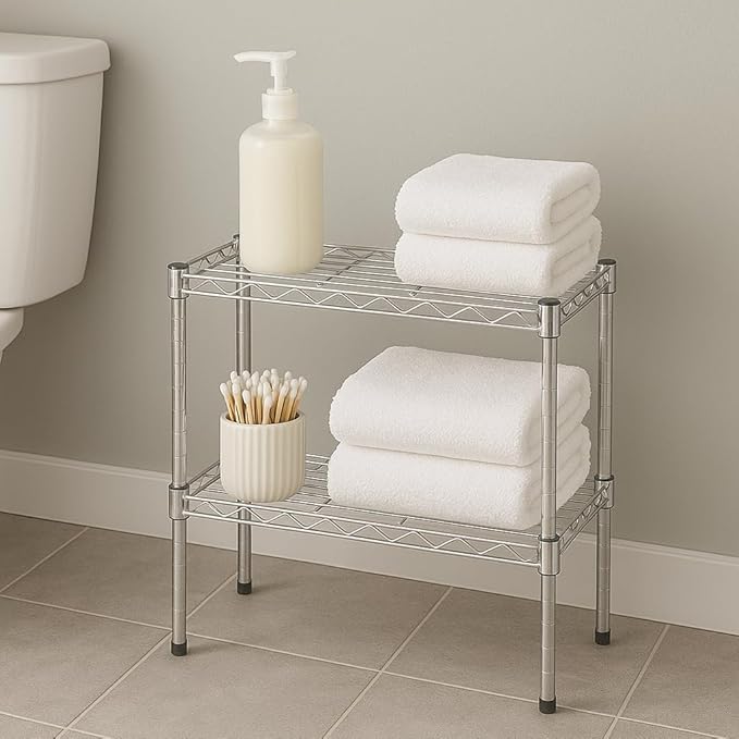 Honey-Can-Do 14x24x24 Shelving Unit CRM SHF-09374 Chrome, 500 lbs