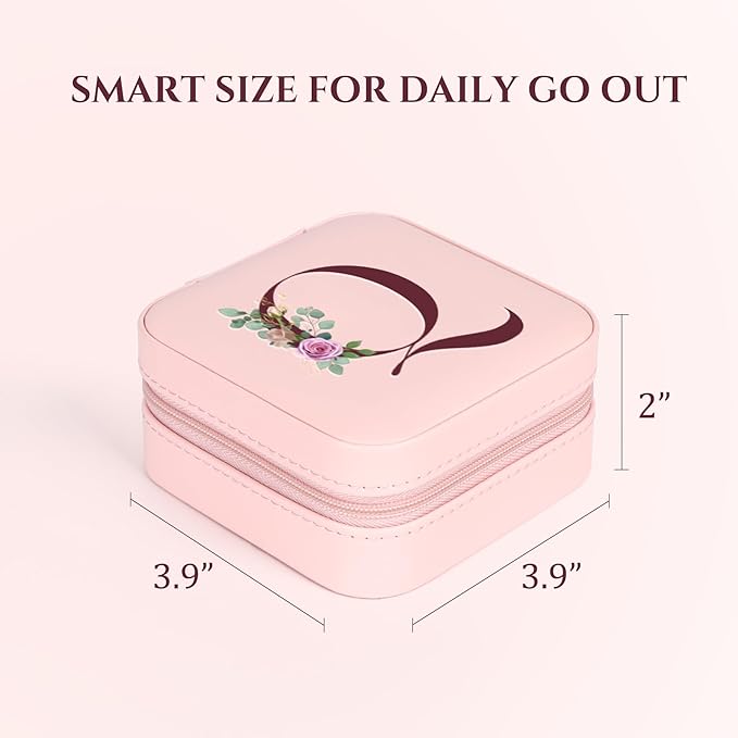 MFXIP Easter Basket Stuffers for Teens Essentials, Valentines Day Christmas Stocking Stuffers for Women Teen Girl Gifts Trendy Stuff Travel Jewelry Box Case Organizer Personalized Birthday Gifts