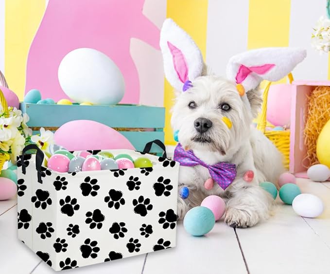 Rectangular Dog Baskets Gift Bins Empty Kids Storage Basket Baby Boy Basket Kids Dog Toy Storage Bin Organizer Box Room Decor for Home(Dog Bins)
