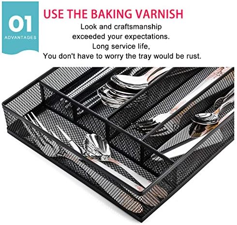 JANE EYRE Utensil Drawer Organizer - 5 Compartments - Image 3