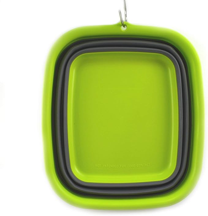 SAMMART 7.7L (2 Gallon) Collapsible Tub - Foldable Dishpan, Kitchen Sink for Camping - Portable Washing Basin - Space Saving Indoor Outdoor Plastic Washtub (Dark Grey, S)