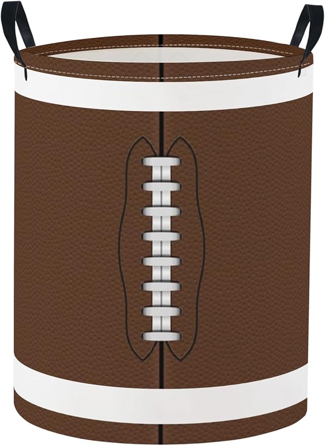 Baby Laundry Basket Baby Nursery Hamper Kids Laundry Basket Toy Storage Bin for Boys Room Decor Gift Baskets for Bedroom Bathroom(Football)