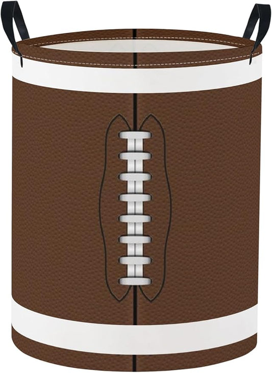 Baby Laundry Basket Baby Nursery Hamper Kids Laundry Basket Toy Storage Bin for Boys Room Decor Gift Baskets for Bedroom Bathroom(Football)