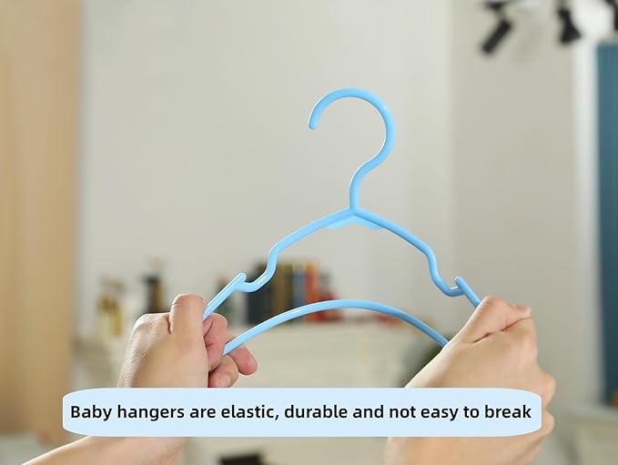 40 pcs White Baby Nursery Closet Hangers,Non-Slip Laundry Infant Pant Hanger for Newborn Clothes,Ultra-Thin Child Coat Hanger for Girl Boy Toddler Kids