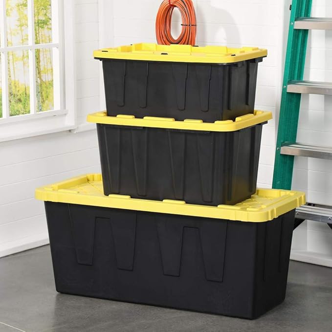 HDX 17 Gal. Storage Tough Tote in Black