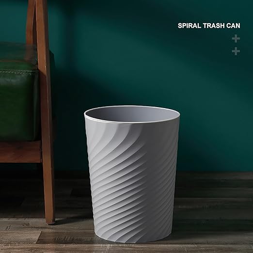 Small Bathroom Trash Can 1.8 Gallon Garbage Can Waste Basket Recycling Bin for Dorm Bedroom Office Kitchen,2 Pack Grey