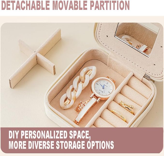 Compact And Secure Jewelry Boxes For Women Small Jewelris Box For Travel Portable Case With Lock Key Beautiful Jewelry Organizer And Storage Solution