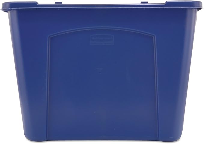 Rubbermaid Commercial Products, Recycling Bin/Box, Stackable, 14 GAL, Blue, for Indoors/Outdoors/Garages/Homes/Commercial Facilities