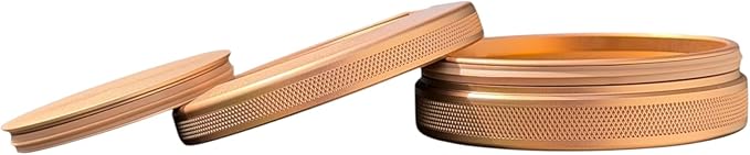 3.0 | Metal Container for Zyn, Premium Aluminum Can & Rugged Pouch Holder | Extra Capacity, Knurled Grip & Used Pouch Storage | EDC (Champagne Gold)