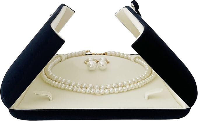 Premium Grade High End Presentation Blue Velvet Jewelry Box for Ring Necklace Bracelet Whole Set (Jewelry is not included)