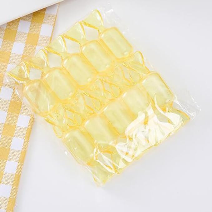 FZBNSRKO 50 Pcs Clear Candy Shaped Jewelry Box,Mini Jewelry Organizer Boxes Lovely Plastic Candy Container DIY Jewelry Accessories for Wedding Party Travel Valentine's Day(yellow)