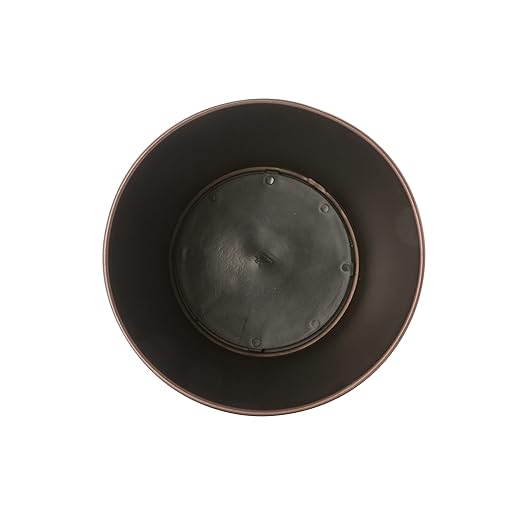 Bath Bliss 5 Liter Small Wastebasket | Round Open Top | Trash Can | Bathroom | Bedroom | Kitchen | Office | Dorm | Disposal Waste Bin | Garbage | Metal | Oil Rubbed Bronze