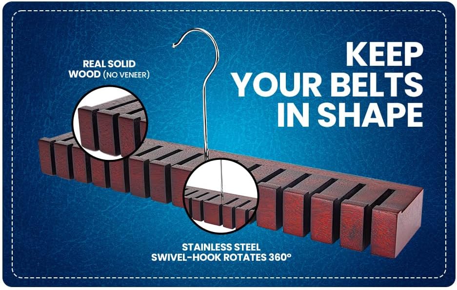 Belt Organizer & Hanger - Belt Rack & Storage - Holder for Closet - Gifts for Dad - Image 4