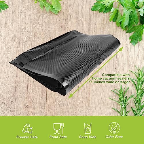 11" x 19.5' Vacuum Seal Bags Black and Clear, Heavy Duty 5 Mil, 2 Rolls - Image 3