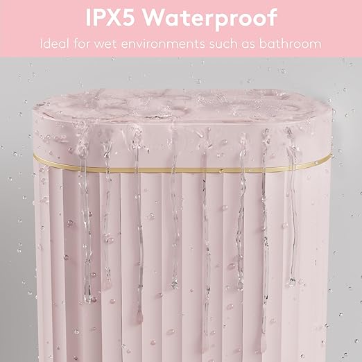 ELPHECO Sensor Trash Can 2 Gallon Waterproof Motion Sensor Trash Can, Automatic Bathroom Trash Bin, Slim Garbage Can for Dorm Room, Pink Gold