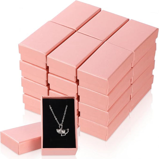 Batiyeer 36 Pcs Cardboard Jewelry Gift Boxes Jewelry Boxes Packaging Small Earring Gift Box with Lids for Necklace Ring Bracelet Party