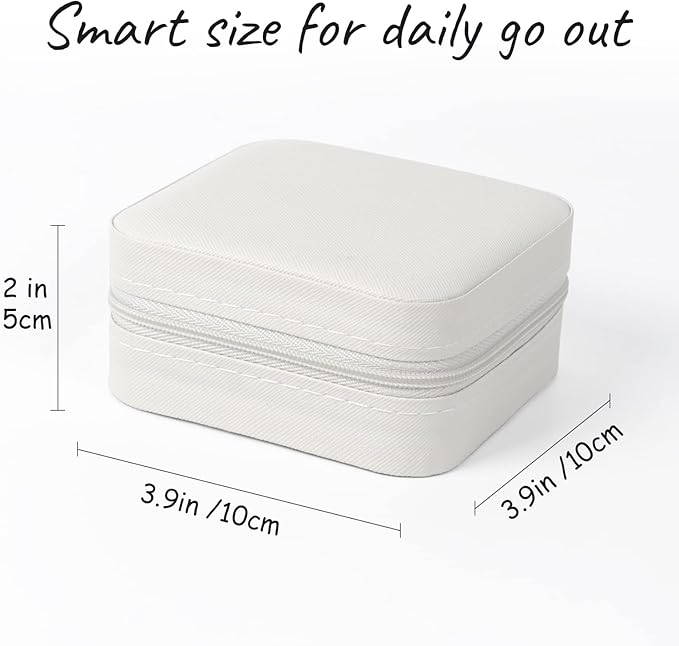MFXIP Travel Jewelry Case Small Jewelry Box Jewelry Organizer Storage Case Portable PU Leather Mini Jewelry Travel Case for Girls Womens Earring, Necklace, Rings,Bracelets