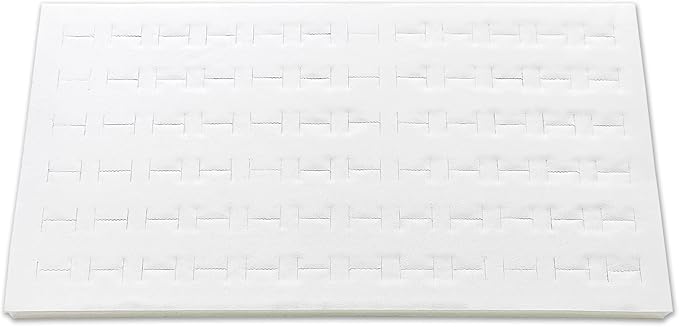 TheDisplayGuys For Your Modern Living 2-Pack 72-Ring Holders Leatherette Foam Padding Jewelry Inserts - Tray/Case Liners - Retail Display, Storage (White) by The Display Guys