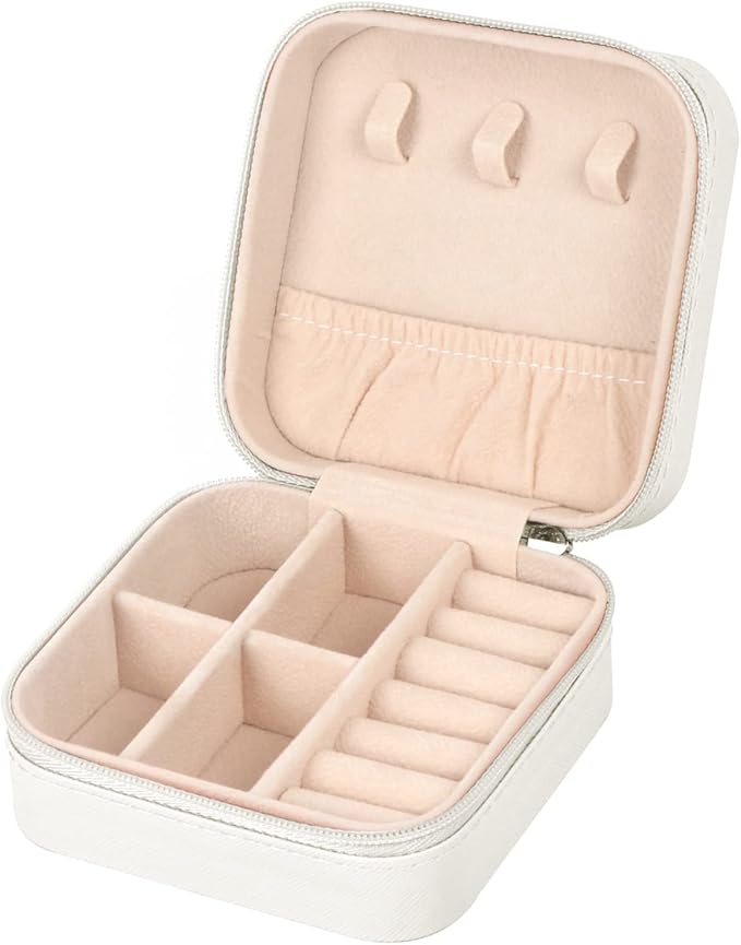 MFXIP Travel Jewelry Case Small Jewelry Box Jewelry Organizer Storage Case Portable PU Leather Mini Jewelry Travel Case for Girls Womens Earring, Necklace, Rings,Bracelets