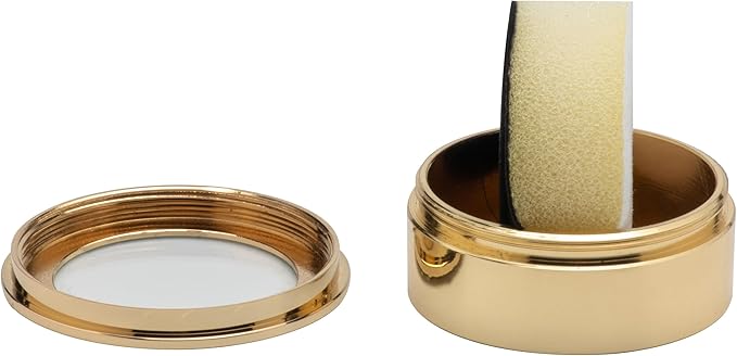 Small Loose Diamond or Gemstone Display Box Case Holder Show Container Metal (Gold- 1.5x0.6)
