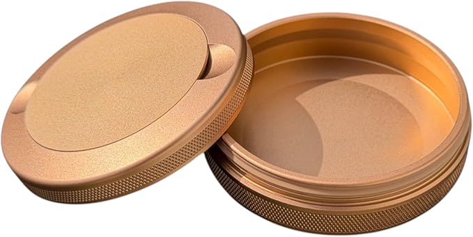 3.0 | Metal Container for Zyn, Premium Aluminum Can & Rugged Pouch Holder | Extra Capacity, Knurled Grip & Used Pouch Storage | EDC (Champagne Gold)