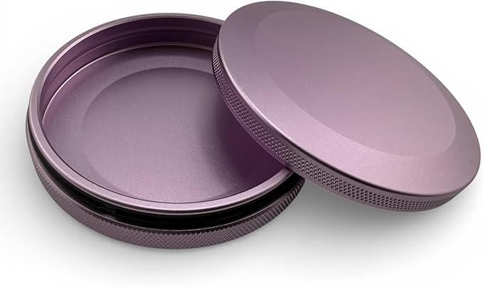 Solo | Slim Metal Container for Zyn, Premium Aluminum Can & Rugged Pouch Holder | Extra Capacity, Knurled Grip, & Slim Container | EDC (Lavender)