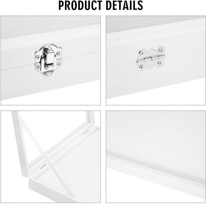 Vicoter Rings Organizer Tray 100 Slot Velvet Ring Earring Storage Box TranSparent Cover Jewelry Store Ring Display Box Jewelry Display Cabinet for Girl Wife Mother