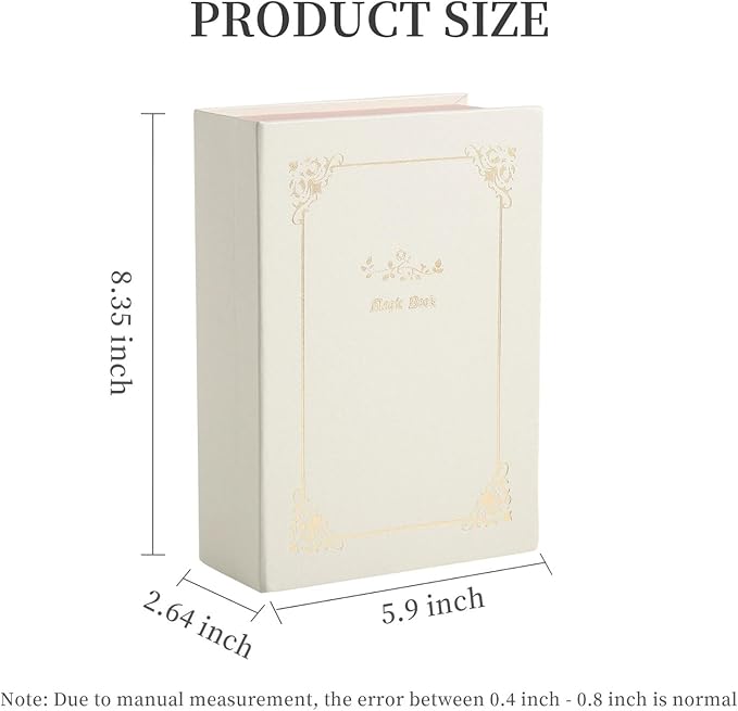 PU Leather Book Jewelry Organizer Box with Magnetic Closure, Stylish Jewelry Box for Women and Girls,Travle Jewelry Case for Rings Necklaces Earring (Ashy Pink)