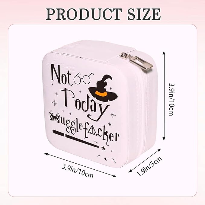 Funny Not Today Jewelry Organizer Case Small Portable Jewelry Organizer Box Christmas Birthday Gifs for Women Girls