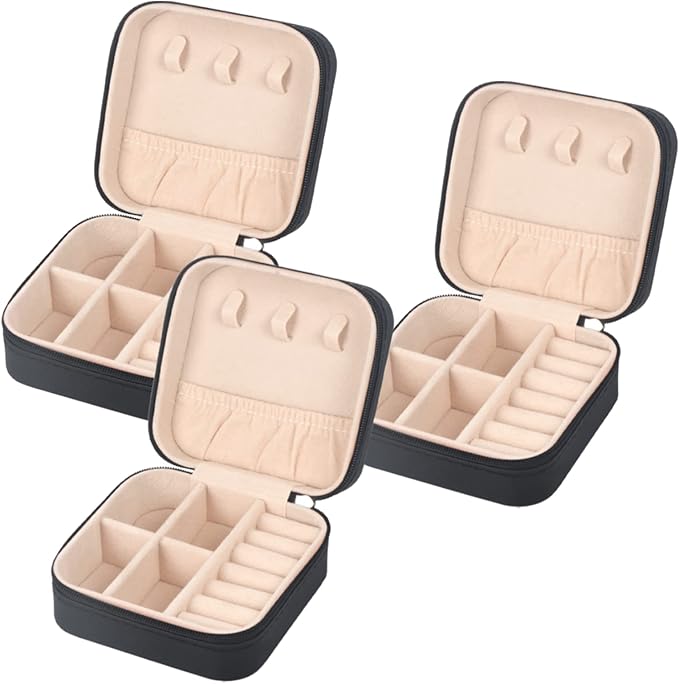 MFXIP Travel Jewelry Case Small Jewelry Box Jewelry Organizer Storage Case Portable PU Leather Mini Jewelry Travel Case for Girls Womens Earring, Necklace, Rings,Bracelets