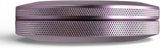 Solo | Slim Metal Container for Zyn, Premium Aluminum Can & Rugged Pouch Holder | Extra Capacity, Knurled Grip, & Slim Container | EDC (Lavender)