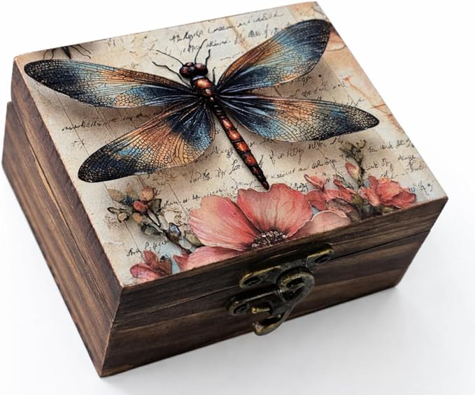 RK Collections Dragonfly Trinket Box Small Jewelry Keepsake Box | Bird lovers Gift Idea, Animals Ornaments for Girls, Women, Gift Idea, for Home Décor (3DFS1)