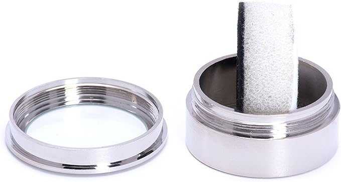 Mini Diameter 1.3 inch Loose Diamond or Gemstone Display Box Case Holder Show Container Metal (Silver- 1.3x0.5)