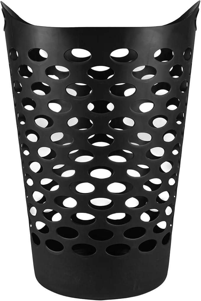 Flex Carrying Handles Laundry Hamper, Black