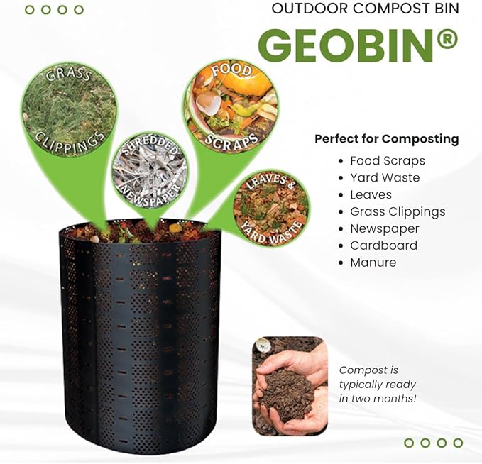 Geobin Compost Bin - 246 Gallon, Expandable, Easy Assembly, Made in The USA (Tan)