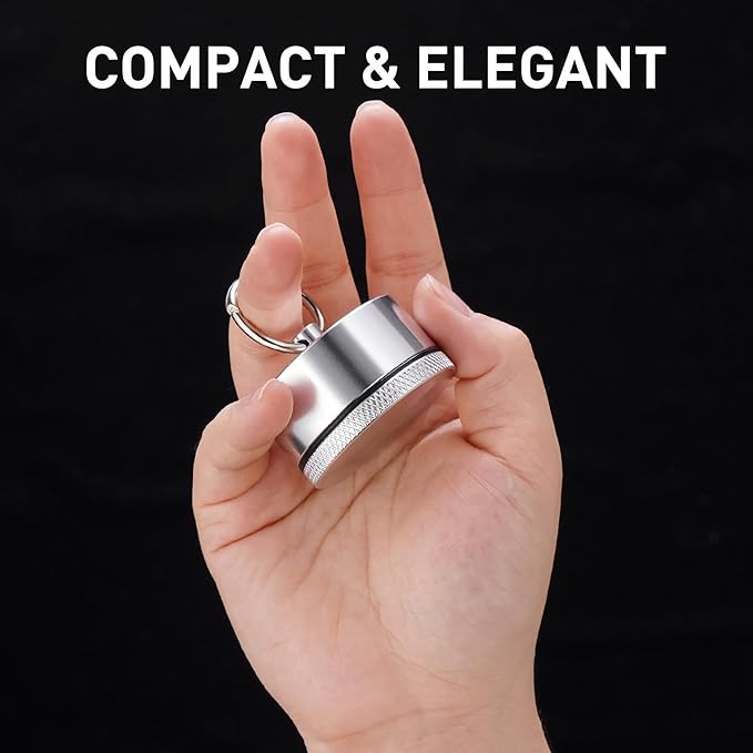 Aluminum Mini Traveling Jewelry Holder Storage with Easy-Access Clasp, Compact Safe Storage for Rings, Necklaces, Earrings - Convenient for Traveling, Removable Soft Pads for Pills