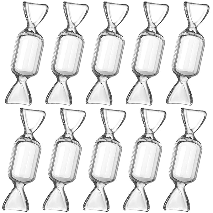 FZBNSRKO 50 Pcs Clear Candy Shaped Jewelry Box,Mini Jewelry Organizer Boxes Lovely Plastic Candy Container DIY Jewelry Accessories for Wedding Party Travel Valentine's Day(transparent)