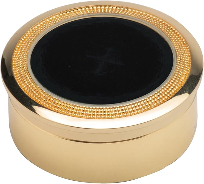 Small Loose Diamond or Gemstone Display Box Case Holder Show Container Metal (Gold- 1.5x0.6)