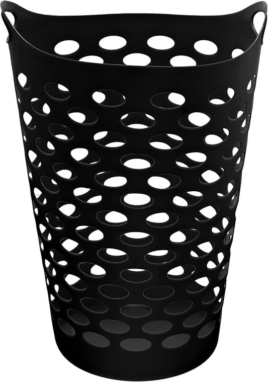 Flex Carrying Handles Laundry Hamper, Black