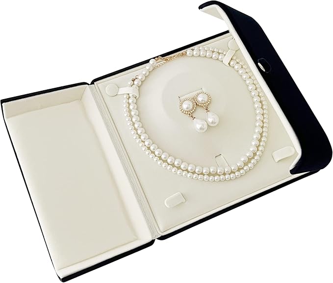 Premium Grade High End Presentation Blue Velvet Jewelry Box for Ring Necklace Bracelet Whole Set (Jewelry is not included)
